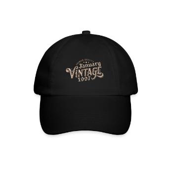 Janvier 1997 | 1997 Janvier Vintage Anniversaire - Casquette classique - noir/noir - Devant