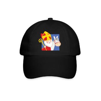 Sinterklaas op Schimmel - Baseball Cap - black/black - Front