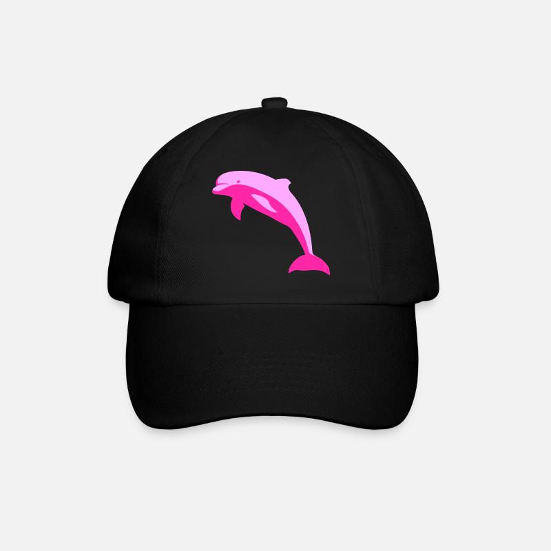 Pink dolphin - Baseballkappe - Schwarz/Schwarz