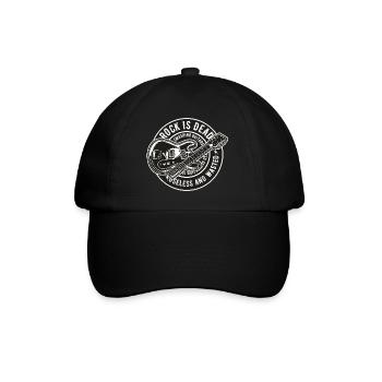 Rock Is Dead - Baseballkappe - Schwarz/Schwarz - Vorne