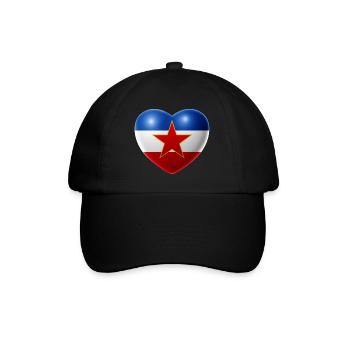 Heart (Yugoslavia / Jugoslavia / Jugosllavia) - Baseball Cap - black/black - Front
