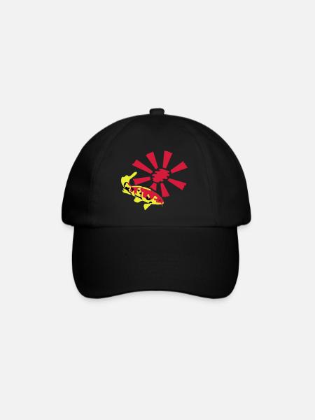 Koi Carp - Baseball Cap - black/black
