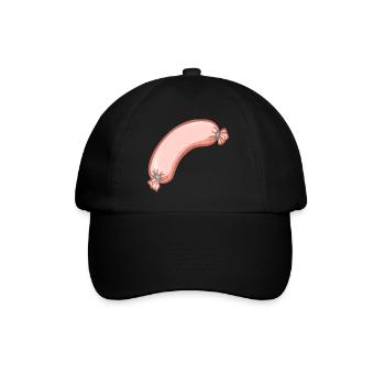 Wurst,esse,würstchen - Baseballkappe - Schwarz/Schwarz - Vorne