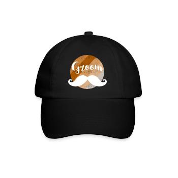 Groom mustache - Baseballkappe - Schwarz/Schwarz - Vorne