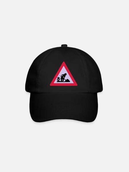 baustelle - Baseballkappe - Schwarz/Schwarz