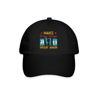 Make Boogie Woogie Great Again Tanzen Geschenk - Baseballkappe - Schwarz/Schwarz - Vorne