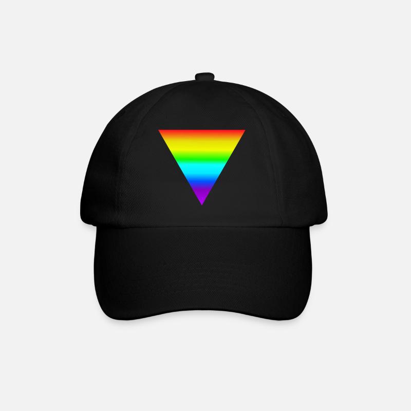 Triangle arc-en-ciel - Casquette classique - noir/noir