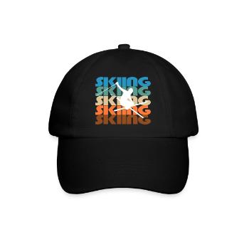 To ski - Baseball Cap - black/black - Front