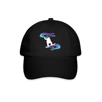 Snowboard Snowboarder blanc tourbillon - Casquette classique - noir/noir - Devant