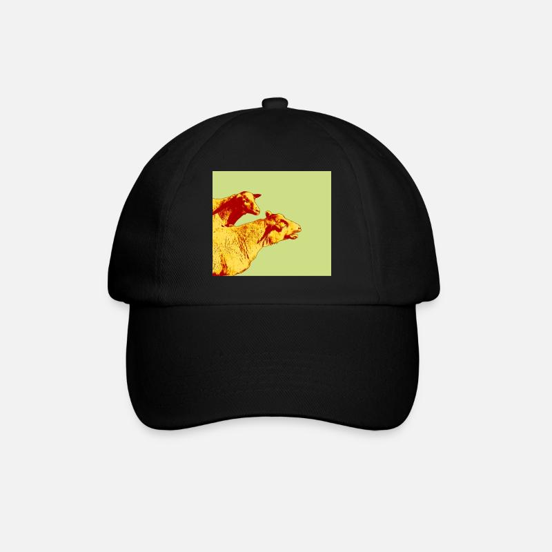 sheep - Baseball Cap - black/black