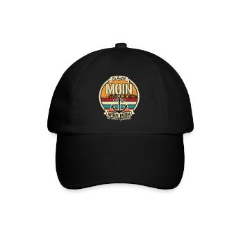 Es heißt Moin - Gesabbel Norddeutschland Norden - Baseballkappe - Schwarz/Schwarz - Vorne