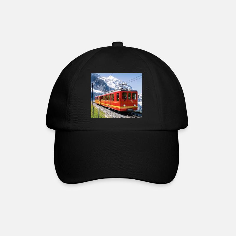 Jungfraujoch - Baseballkappe - Schwarz/Schwarz