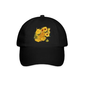 Van Gogh tournesols | Tournesols exemptés - Casquette classique - noir/noir - Devant