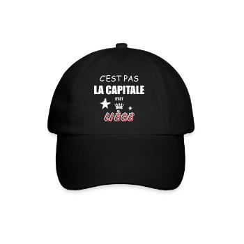 C'est Pas La Capitale C'est Liège - Casquette classique - noir/noir - Devant