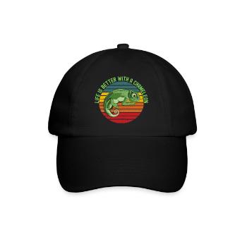 Life’s Better with a Chameleon - Baseball Cap - black/black - Front