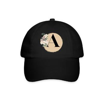 letter A - Baseball Cap - black/black - Front