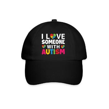 Love for Autism Awareness Design - Baseball Cap - black/black - Front