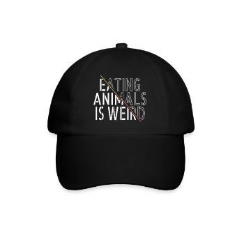 fruit care cute statement vegetarian vegan abuse - Baseball Cap - black/black - Front