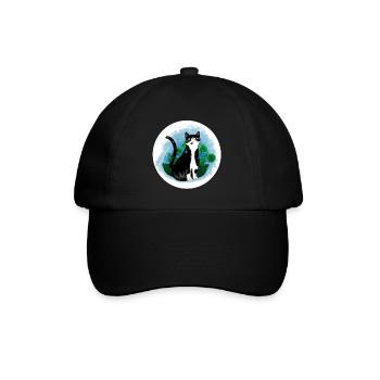 Chat dans la nature - Casquette classique - noir/noir - Devant