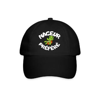 nageur préféré humour - Casquette classique - noir/noir - Devant