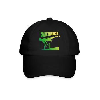 Calisthenics Gradient Pose Square Design - Baseball Cap - black/black - Front