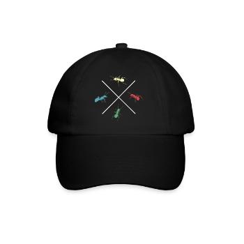 ant ant friends colorful ant colony - Baseball Cap - black/black - Front