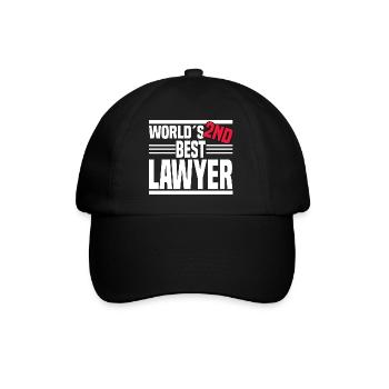 2ème meilleur avocat au monde - Casquette classique - noir/noir - Devant