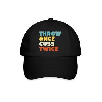 Bocce Ball Player Boules Bocce Throw Once Cuss - Baseballkappe - Schwarz/Schwarz - Vorne