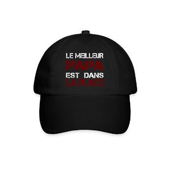 Le Meilleur Papa est Dans La Place - Casquette classique - noir/noir - Devant