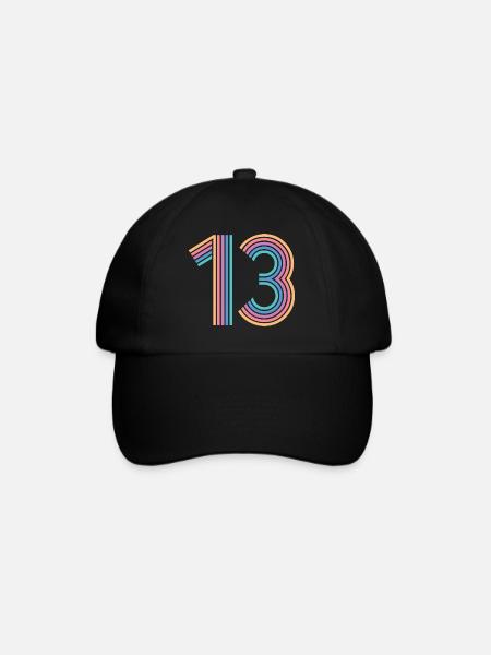 Cooles Geschenk zum 13. Geburtstag von 13 - 13 Jahren - Baseballkappe - Schwarz/Schwarz