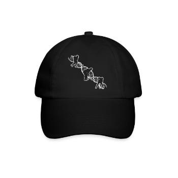 Eishockey Wintersport Geschenk Eishockeyteam - Baseballkappe - Schwarz/Schwarz - Vorne