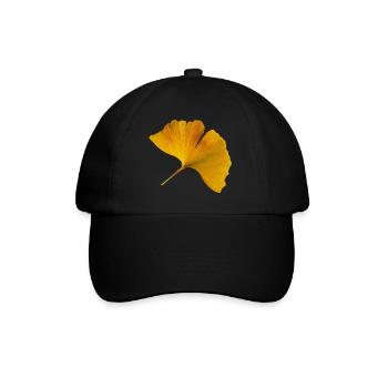 Autumn Ginkgo Leaf Autumn Ginkgo Leaf Photo - Baseball Cap - black/black - Front