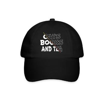 Mammal Cat Humor Cat Face Hoodies and Sweatshirts - Baseball Cap - black/black - Front