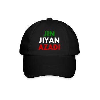 jin jiyan azadi - Baseballkappe - Schwarz/Schwarz - Vorne