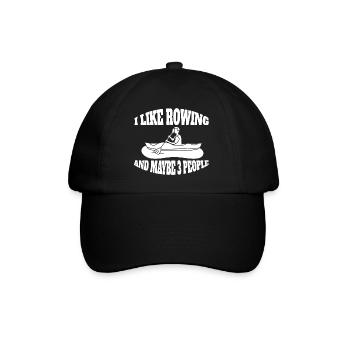 Rower funny saying rowing club rowing rower - Baseball Cap - black/black - Front