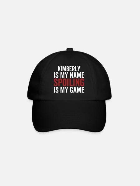 Kimberly ist mein Name Verderben ist mein Spiel - Baseballkappe - Schwarz/Schwarz