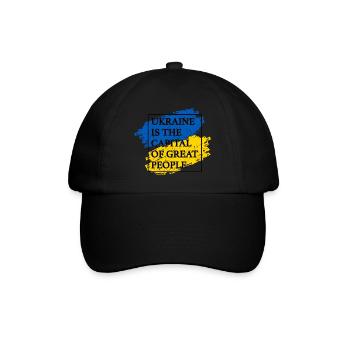 L’Ukraine est la capitale des grands gens Flag Box - Casquette classique - noir/noir - Devant
