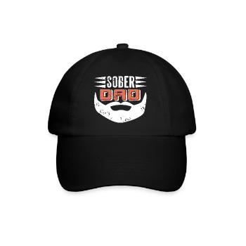 Sober Dad Retro Sobriety Cool Designs - Casquette classique - noir/noir - Devant