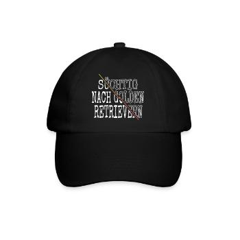 pfote windhund statement hundefreund spruch - Baseballkappe - Schwarz/Schwarz - Vorne