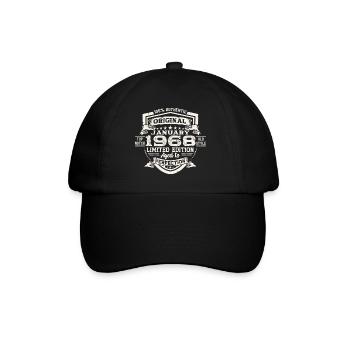 Né en 1968 Janvier 55e anniversaire Homme cadeau - Casquette classique - noir/noir - Devant