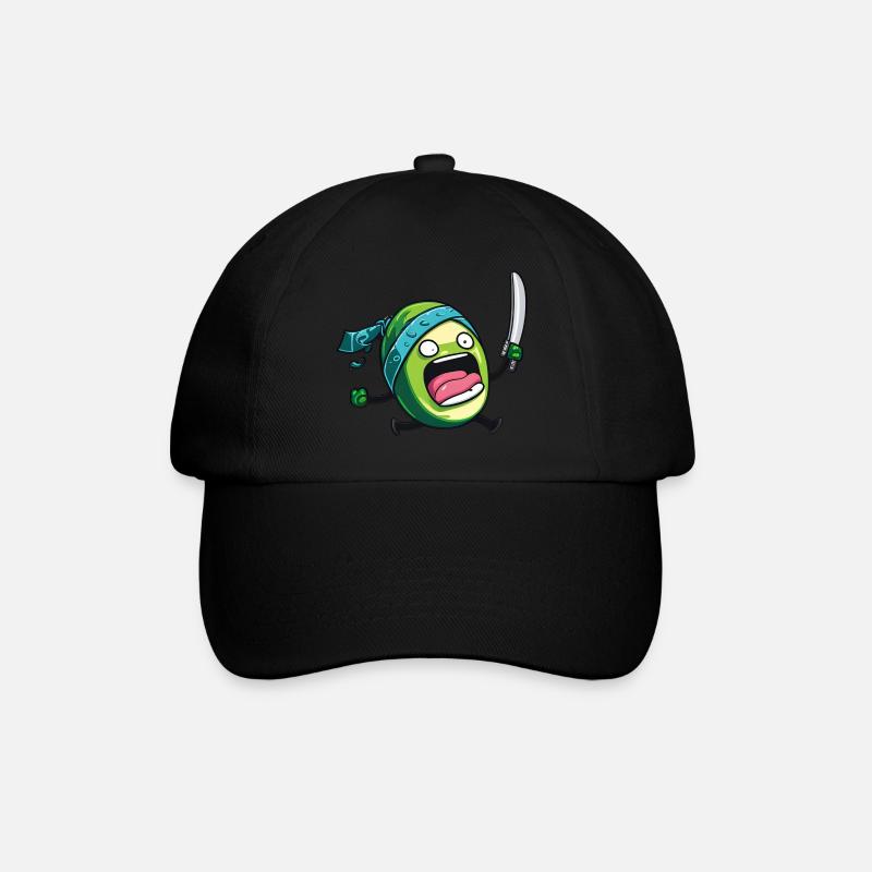 Ninja Avocado - Baseballkappe - Schwarz/Schwarz