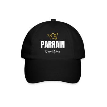 parrain d'un prince - Casquette classique - noir/noir - Devant