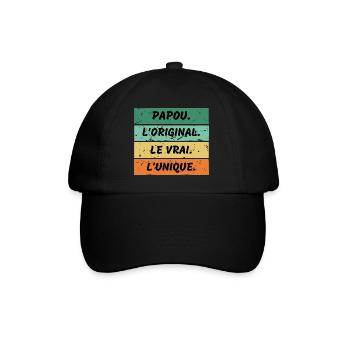 Papou Rétro. - Casquette classique - noir/noir - Devant
