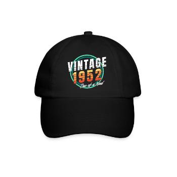 Vintage 1952 Hemd für Männer Frauen 71 Jahre alt 71. - Baseballkappe - Schwarz/Schwarz - Vorne