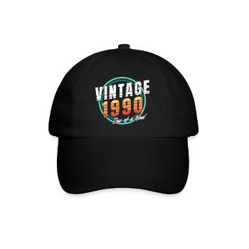 Vintage 1990 Hemd für Herren Frauen 33 Jahre 33. - Baseballkappe - Schwarz/Schwarz - Vorne