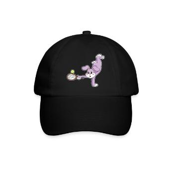Rabbit Tennis Racket Sport - Baseball Cap - black/black - Front