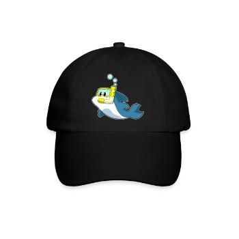 Dolphin Diver Snorkel Diving - Baseball Cap - black/black - Front
