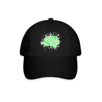 vegan meal vegetarian humor fruit birthday present - Baseball Cap - black/black - Front