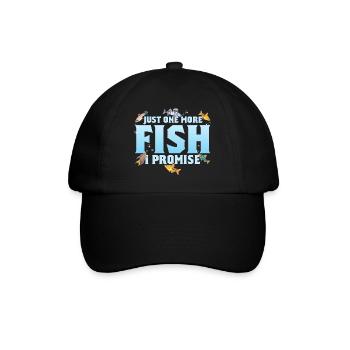 Just One More Fish I Promise Fish Keeping Aquarium - Baseballkappe - Schwarz/Schwarz - Vorne