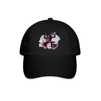 Love and Flowers in Pink - Baseball Cap - black/black - Front
